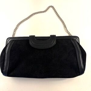 Ann Taylor Loft Suede and Leather Small Handbag/Clutch, New Condition